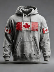 Men's Canada Print Casual Hoodie