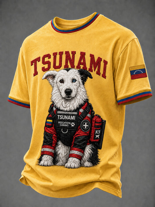 Men's Venezuela Hero Dog Tsunami Patriotic Dog Lover T-Shirt
