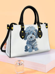 Women's Dog Patchwork Art Leather Tote Shoulder Bag