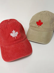Unisex Canada Maple Leaf Embroidered Hat