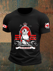Men's Canada Flag Maple Leaf Short Sleeve T-shirt