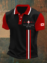 Men's Canada Flag Maple Leaf Short Sleeve Top