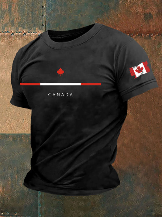 Men's Canada Print Casual T-Shirt