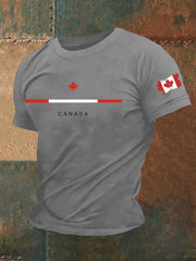 Men's Canada Print Casual T-Shirt
