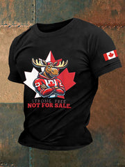 Men's Canadian Maple Leaf Print Casual Short Sleeve T-shirt