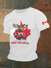 Men's Canadian Maple Leaf Print Casual Short Sleeve T-shirt