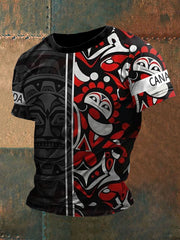 Men's Canadian Indian Print Tee