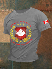 Men's Canadian Veterans Print Casual T-Shirt