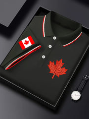 Men's Happy Canada Day Canadian Maple Leaf  Print Casual Top