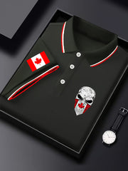 Men's Happy Canada Day Canadian Maple Leaf  Print Casual Top