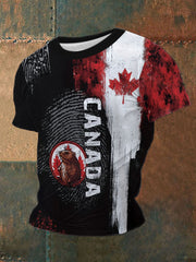 Men's Canada Print Casual T-Shirt