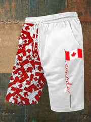 Men's Canada Flag Maple Leaf  Shorts