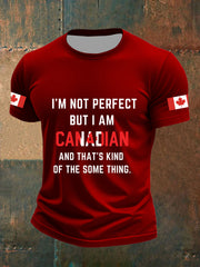 Men's Funny Canadian Pride Canada Flag Maple Leaf Short Sleeve T-shirt