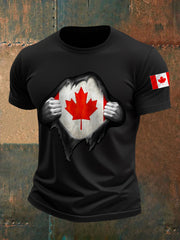 Men's Canada Flag Proud Canadian Casual Tee