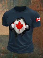 Men's Canada Flag Proud Canadian Casual Tee