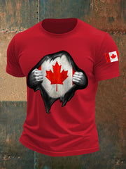 Men's Canada Flag Proud Canadian Casual Tee