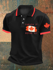 Men's Retro Canadian Maple Leaf Print Shirt
