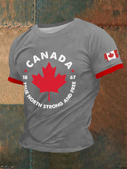Men's Canada True North Strong And Free Print T-Shirt