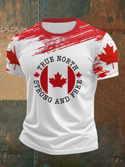 Men's Canada True North Strong And Free Print T-Shirt