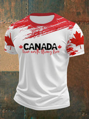 Men's Canada True North Strong And Free Print T-Shirt