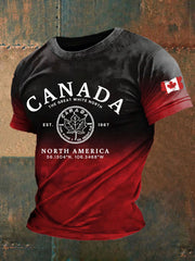 Men's Canada Printed Casual T-Shirt