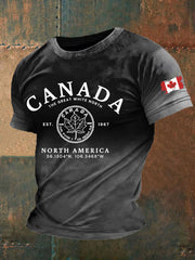 Men's Canada Printed Casual T-Shirt
