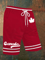 Men's Canada Print Casual Shorts