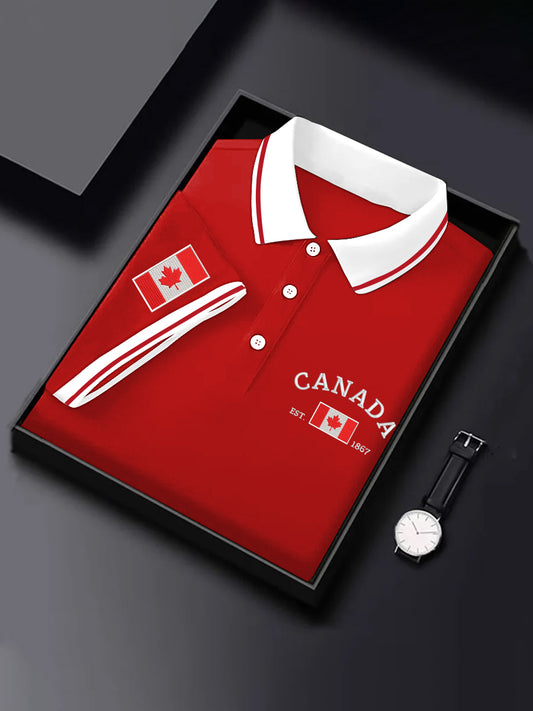 Men's Canada Flag Proud Canadian Casual Top