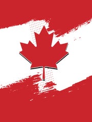 Men's Canadian Maple Leaf Print Casual Top