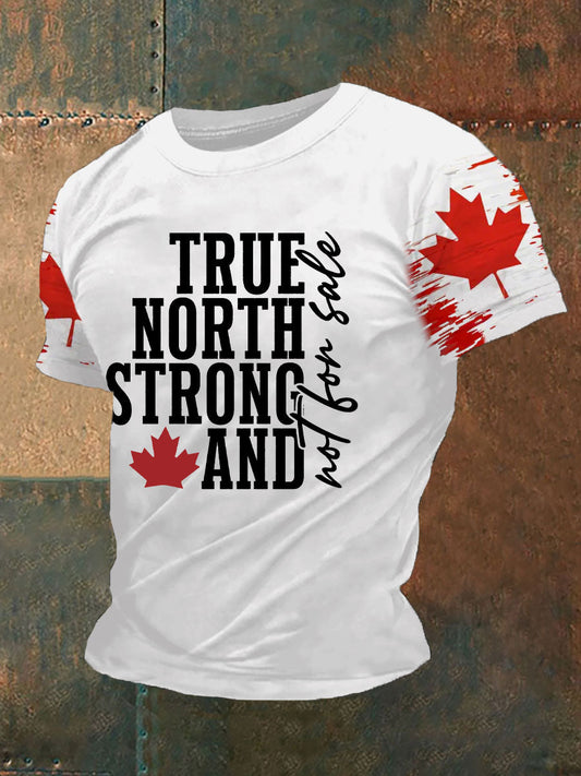 Men's Canada True North Strong And Free Print T-Shirt