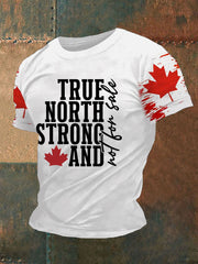 Men's Canada True North Strong And Free Print T-Shirt