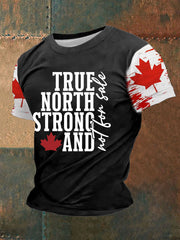 Men's Canada True North Strong And Free Print T-Shirt