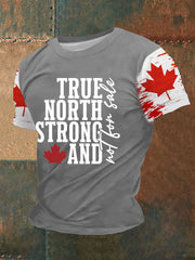 Men's Canada True North Strong And Free Print T-Shirt