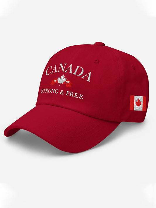 Canada Strong And Free Print Unisex Hat