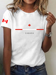 Women's Canada Print Casual T-Shirt