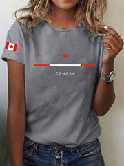 Women's Canada Print Casual T-Shirt