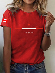 Women's Canada Print Casual T-Shirt