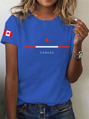 Women's Canada Print Casual T-Shirt