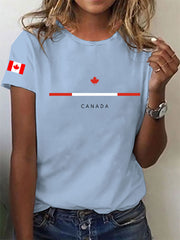 Women's Canada Print Casual T-Shirt