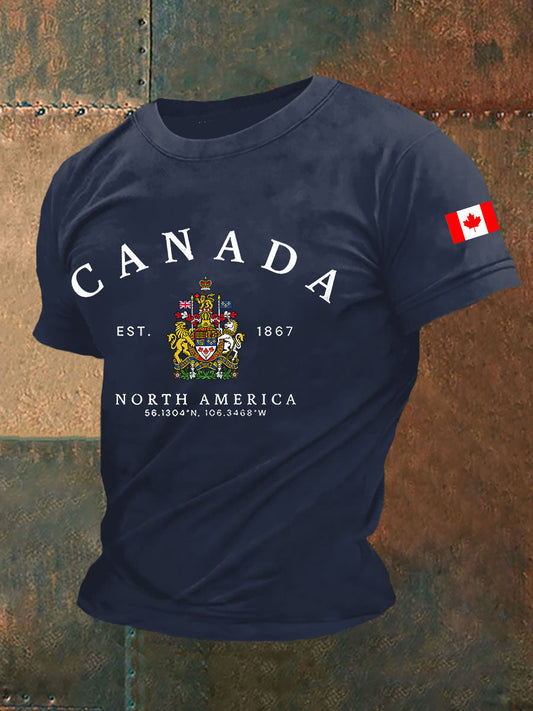 Men's Canada Print Casual T-Shirt