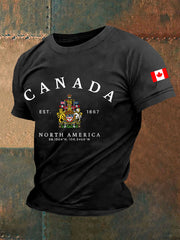 Men's Canada Print Casual T-Shirt