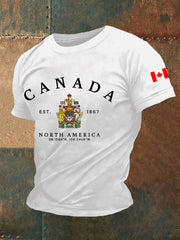 Men's Canada Print Casual T-Shirt