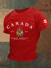 Men's Canada Print Casual T-Shirt