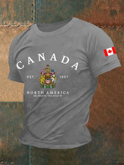 Men's Canada Print Casual T-Shirt