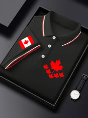 Men's Happy Canada Day Canadian Maple Leaf  Print Casual Top