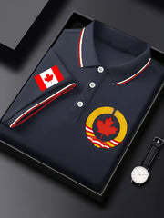 Men's Happy Canada Day Canadian Maple Leaf  Print Casual Top