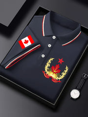 Men's Happy Canada Day Canadian Maple Leaf  Print Casual Top