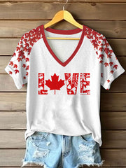 Women's Canada Print Casual T-Shirt