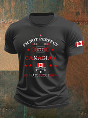 Men's I'm Not Perfect But I Am From Canada And That's Close Enough Casual T-Shirt