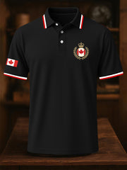 Men's Canadian Maple Leaf Print Casual Short Sleeve Tee